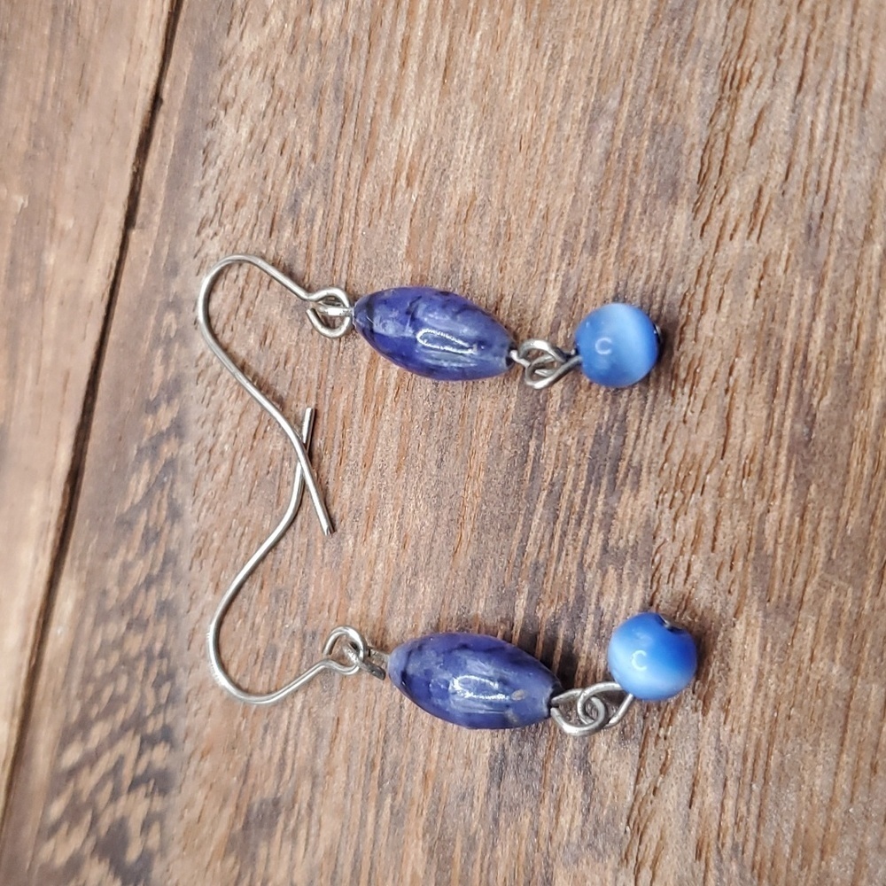 Moonstone drop‎ earrings E876